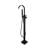 Topcraft Single Handle Floor Mounted Freestanding Tub Faucet with Handheld Shower, Matte Black-87221796