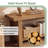 63-Inch Solid Wood TV Stand for 55/65/75-Inch TV, Farmhouse Entertainment Center with Storage Shelves