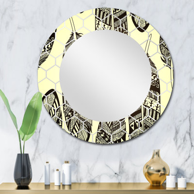 Miroir mural bohémien noir