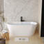 Baignoire autoportante 59 po en acrylique, baignoire autonome, acrylique brillant, bonde en chrome Toe-Tap, certifié Cupc-120198420
