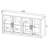 Riva 4-door Dining Sideboard Buffet Storage Credenza Black