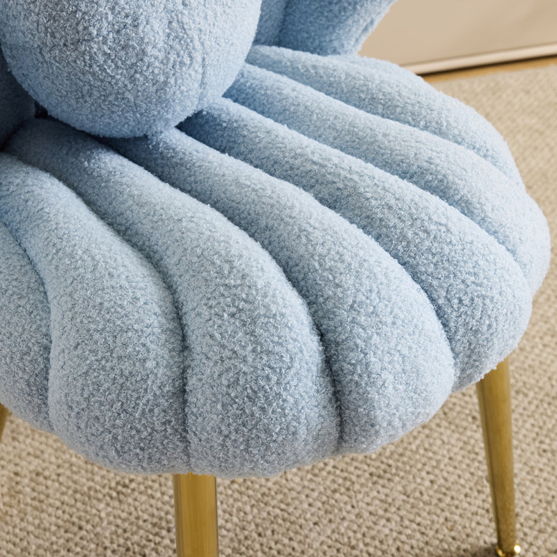 Metal Accent Stool, Blue