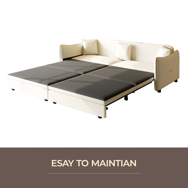 Latitude Run® 81.9" King Pull Out Sofa Bed,3-In-1 Convertible Sofa Bed ...