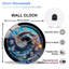 Horloge murale silencieuse en verre trempé de 30 cm, « Horloge Tourbillon Galactique », sans tic-tac, fonctionne avec des piles AA (non incluses), décoration artistique pour la maison