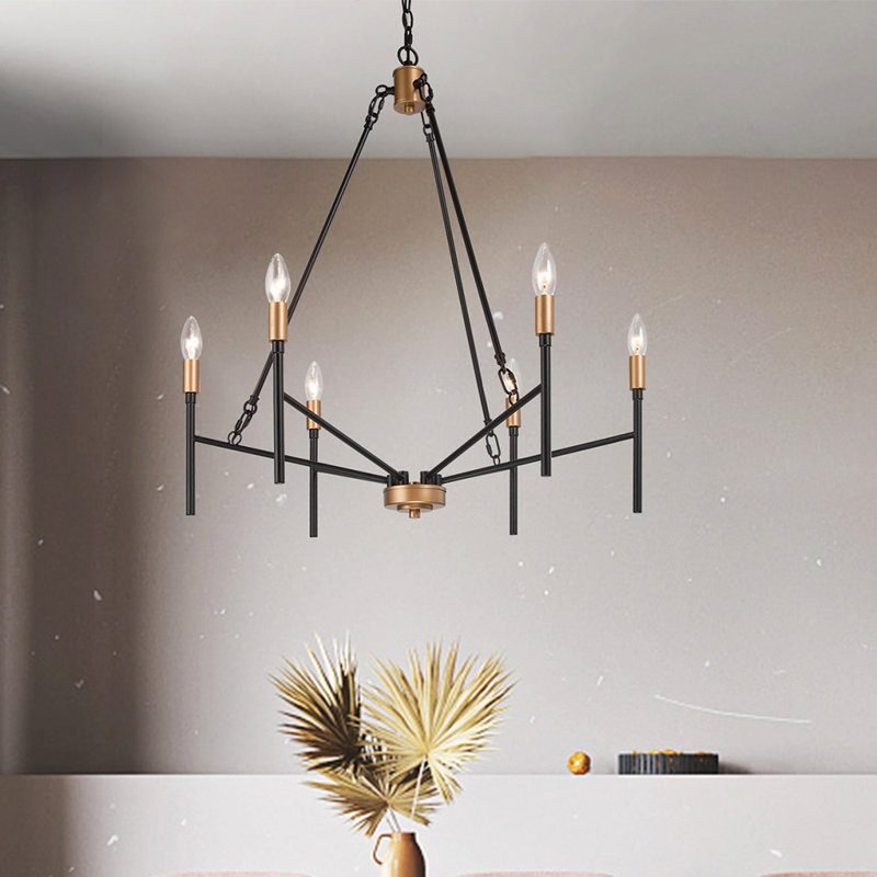 Lustre sphérique unique à 6 lumières Bakken