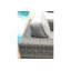 Fauteuil club en osier gris
