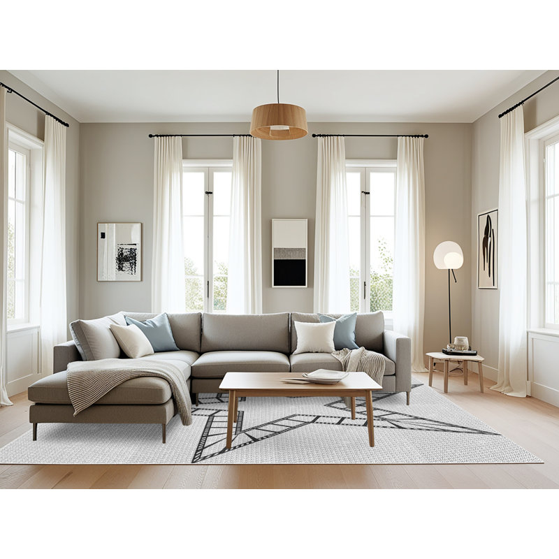 Tapis gris clair Sims, Rectangle 8 pi x 12 pi