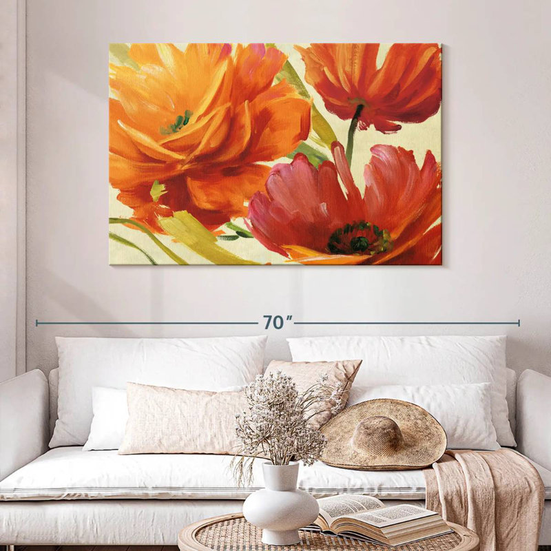 Fleurs flamboyantes Harnek, H 32 po x l 48 po