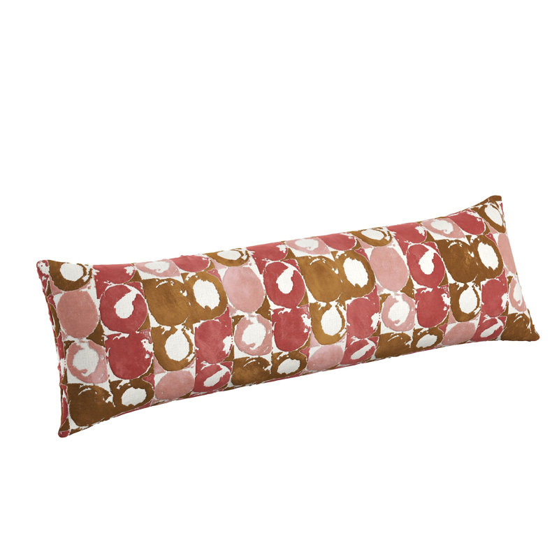 Coussin Birstall, H 14 po x l 48 po, Rose géométrique