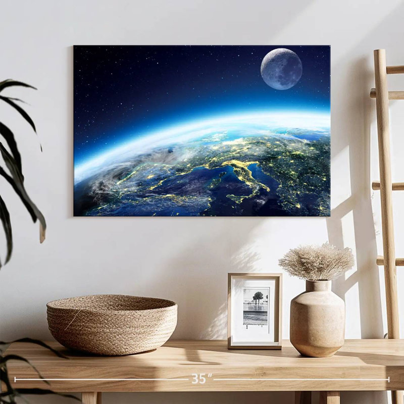 Oberle City Lights From Space, 16" H x 24" W