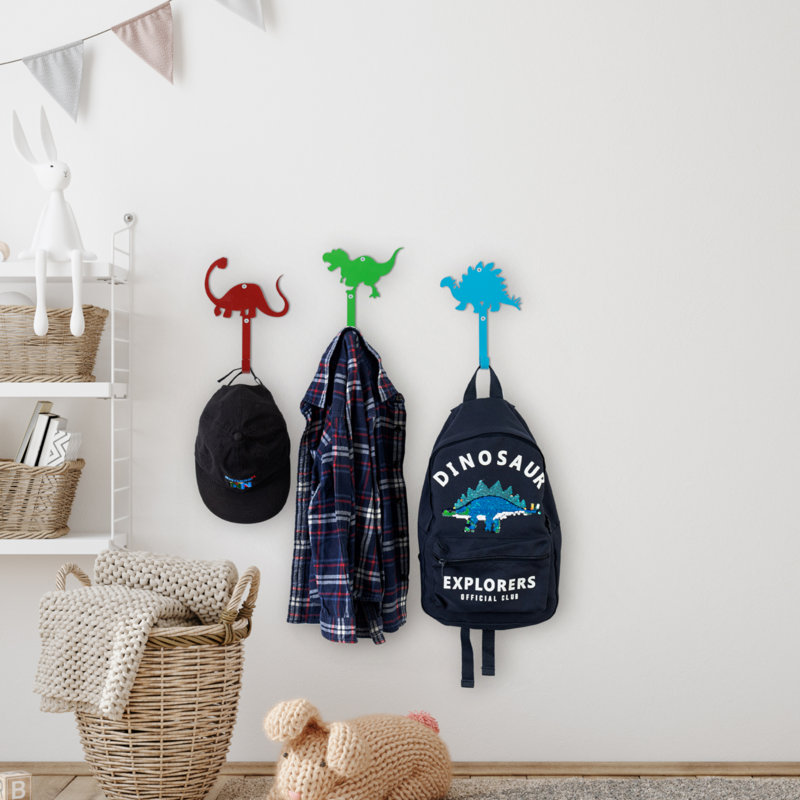 Iron Wall Hook, Red/Green/Blue