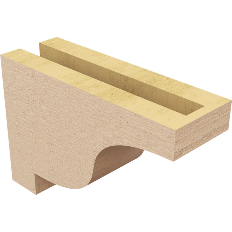 Bois de cèdre brut Newport, grain de bois TimberThane, brun clair apprêté, H 6 po x l 3 po x P 9 po