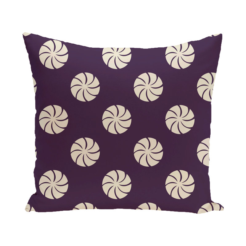 Housse de coussin carré et insert, Mauve / Ivoire, H 18 po x l 18 po