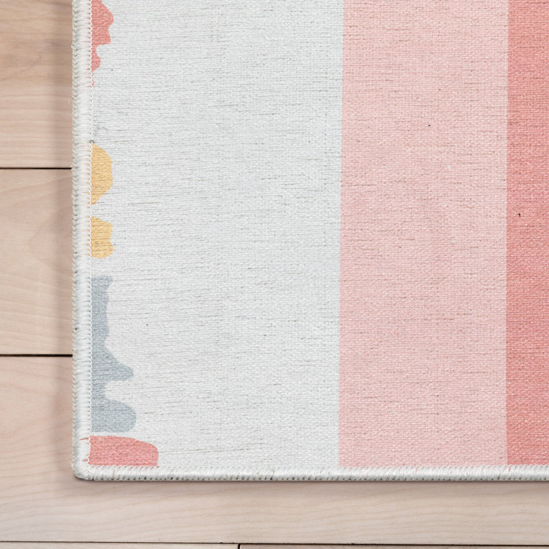 Tapis pour enfant à tissage plat multicolore Asusena, Rectangle 5 pi x 7 pi