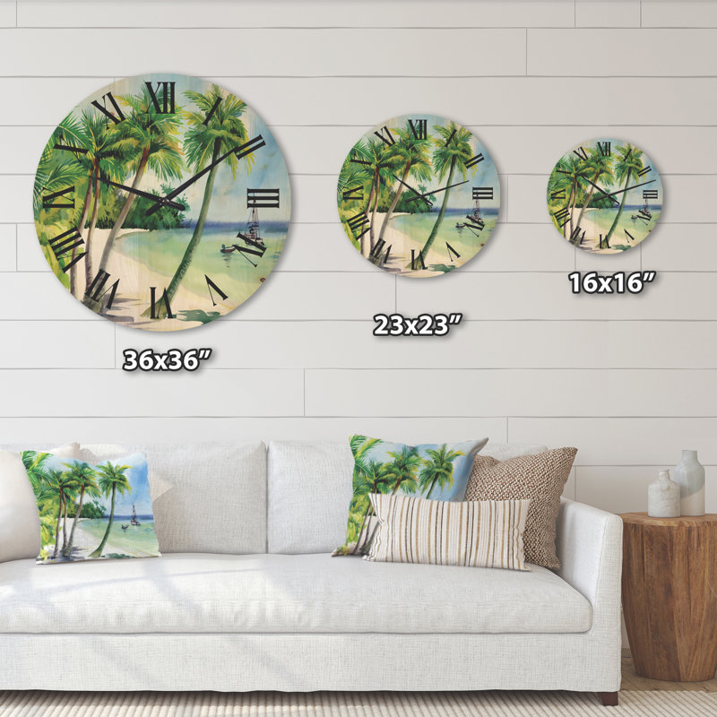 Horloge murale Summer Beach, Très grand