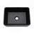 16"x12" Black Ceramic Rectangular Bathroom Sink