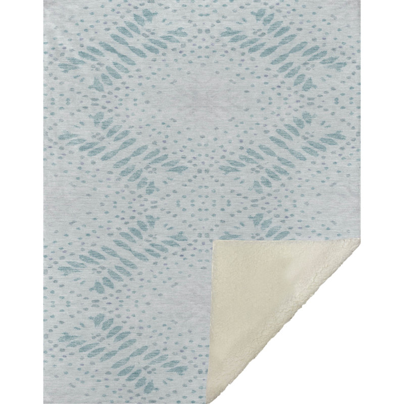 Jeté floral Sherpa ASB778 Addison, Sarcelle