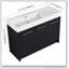 Meuble-lavabo autoportant de 48 pouces avec lavabo en résine, porte à fermeture douce et rangement spacieux pour les salles de bain modernes