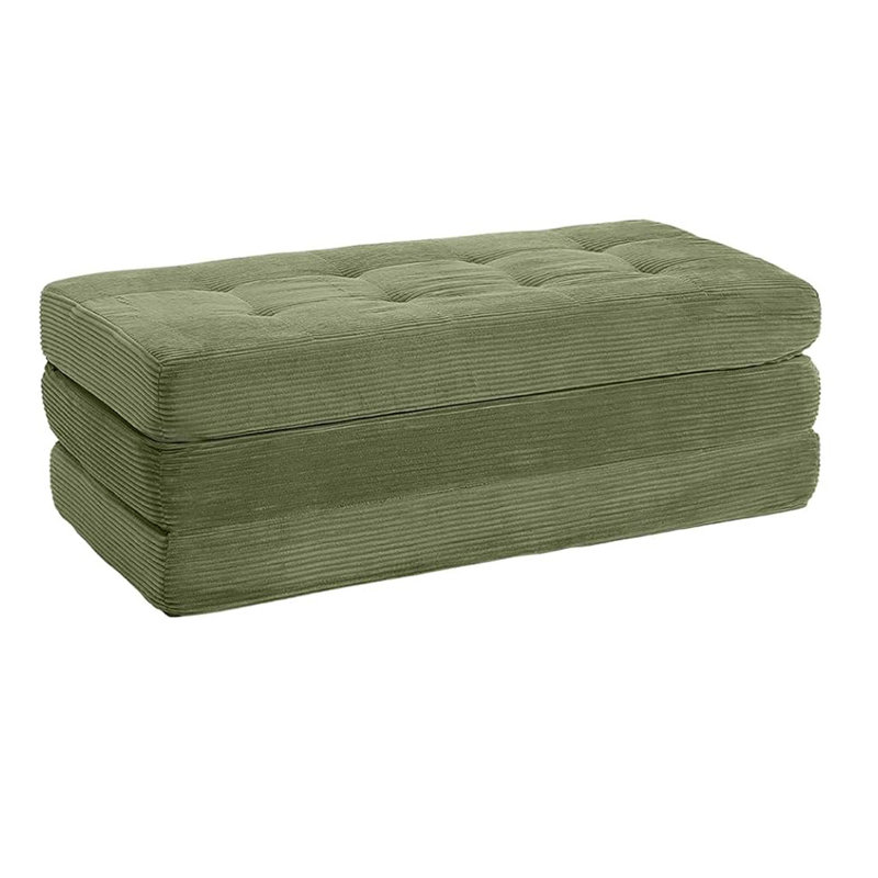 Canapé-lit de 6 po à trois volets, matelas pliant simple avec housse en chenille touffetée, lit d'invité pliable portable pour adultes, canapé de plancher pour camping, siestes et petits espaces