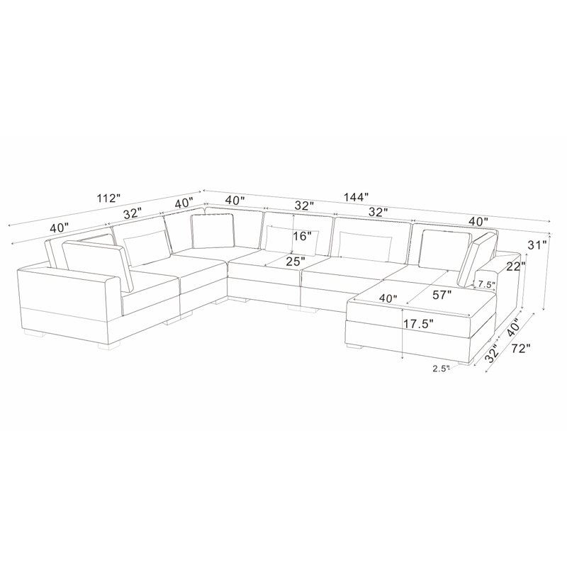 Luna Sofa, Grey Polyester