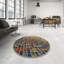 Tapis orange/bleu tissé à la machine-618910221