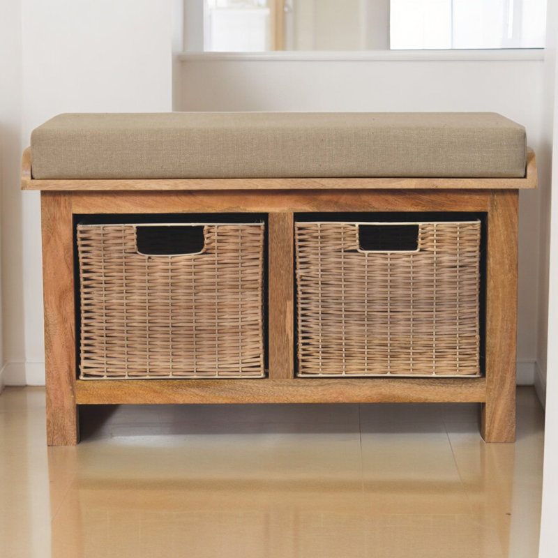 Aurianne Linen Upholstered Storage Bench