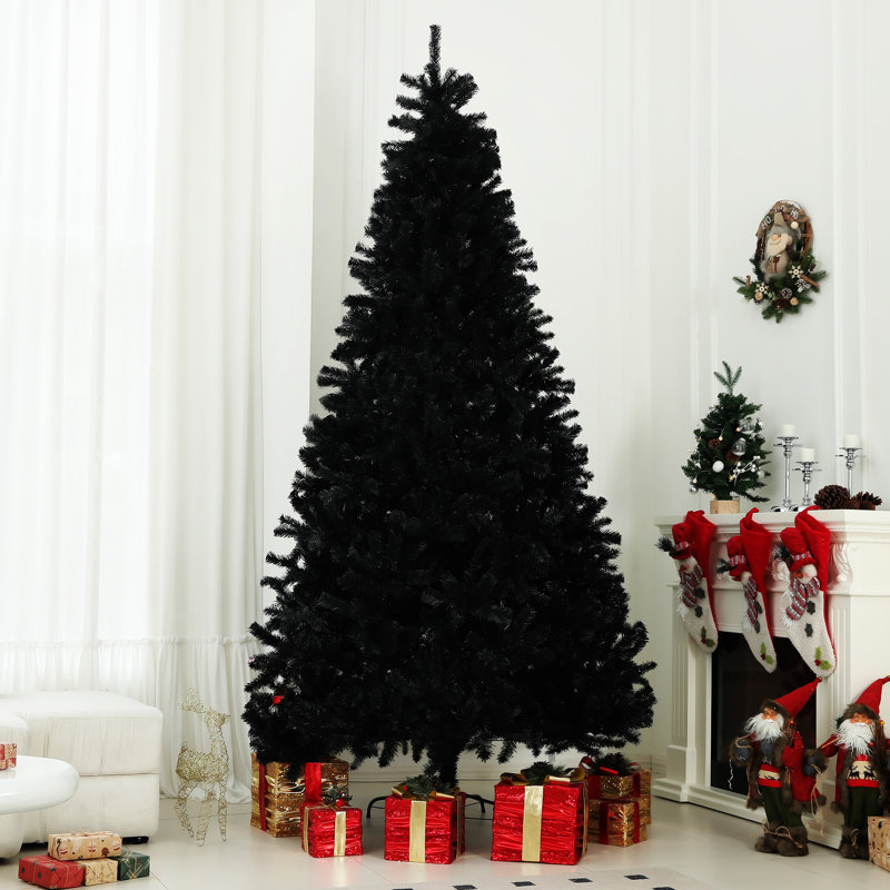 Grand arbre de Noël artificiel, arbre de Noël non éclairé avec 2132 pointes de branches, ouverture automatique, base en acier, décoration des Fêtes pour le bureau personnel,