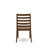 5 Piece Dining Set Includes a Round Kitchen Table with Antique Walnut Tabletop and 4 Stackable Polyester Fabric Chairs, Antique Walnut-1289789816