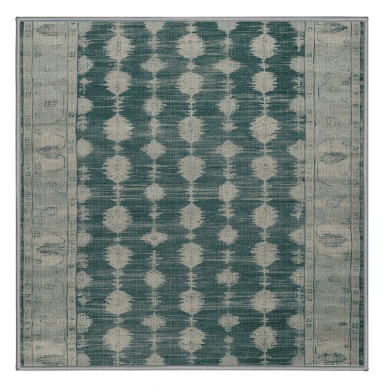 Tapis brun lavable à la machine, Carré 6 pi