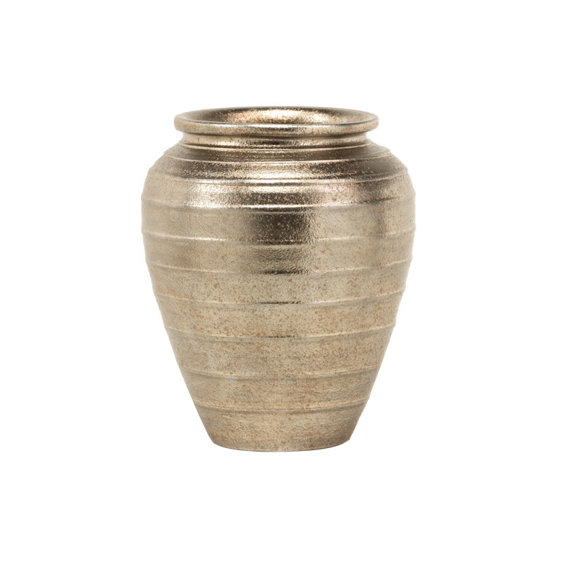 Ceramic / Porcelain Floor Vase, 52" H x 44" W x 44" D, Silver