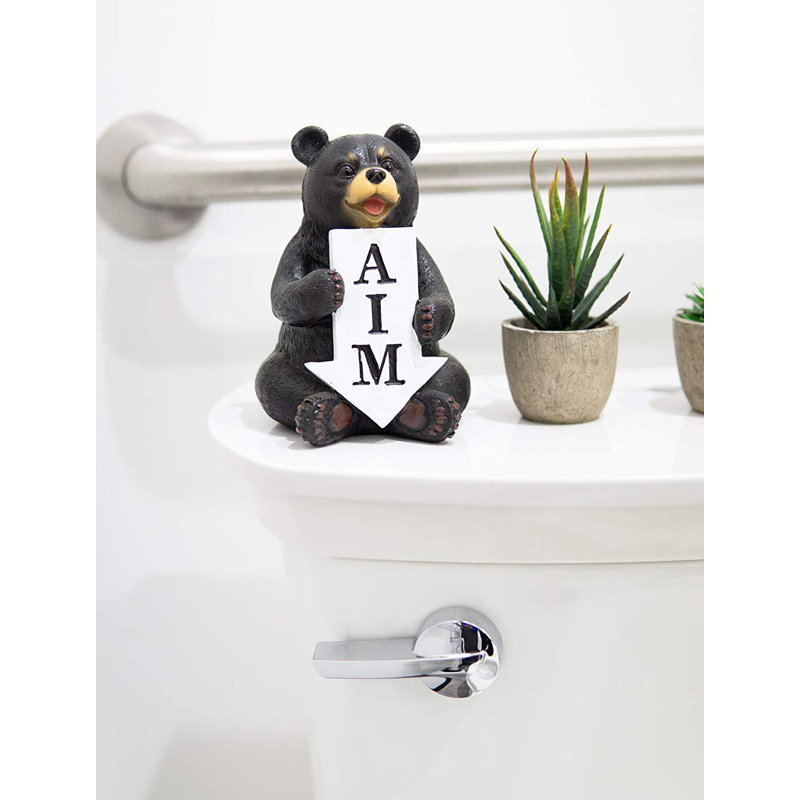 Figurine décorative de dessus de toilette «AIM» de Millwood Pines