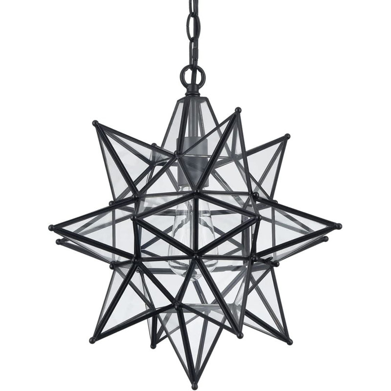 Cameria 1 - Light Unique/Statement Pendant, 62" H x 14.76" W x 14.76" D, Black