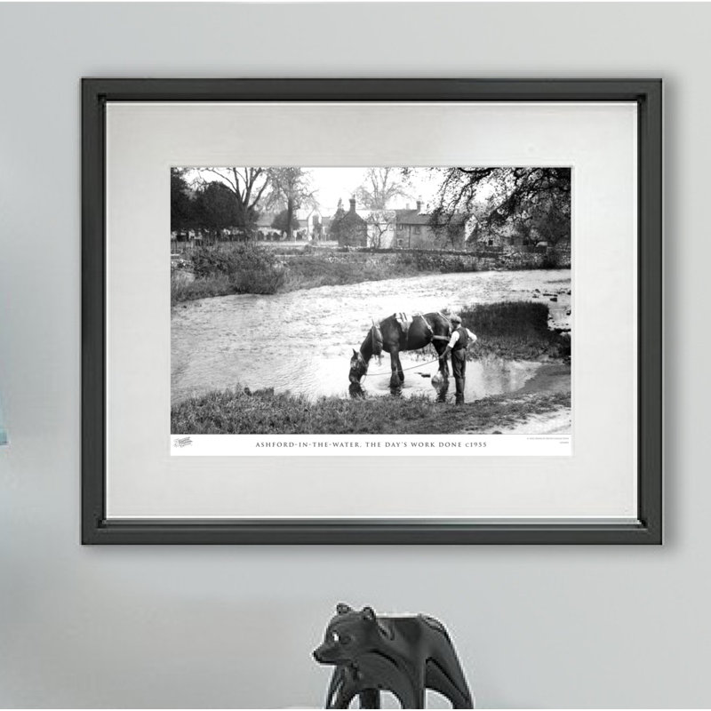 Ashford In The Water, The Day's Work Done C1955 - Single Picture Frame Print, 45cm H x 60cm W x 2.3cm D