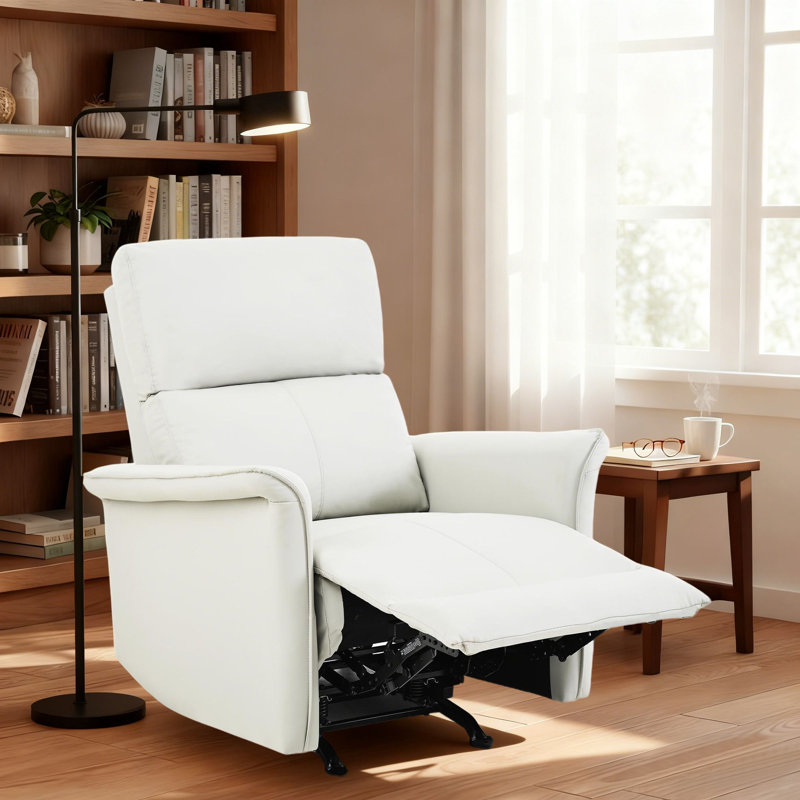 Modern style Manual Rocking Recliner with Wide Armrests, Breathable Upholstery, and High-Resilience Cushion
