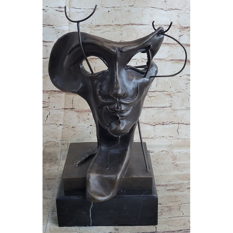 Sculpture autoportrait avec bac frit (1941) par Salvador Dali, sculpture en bronze 15 po x 9 po