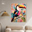 «Whimsical Toucan», art mural abstrait tropical par Art Remedy-104344960-104344967