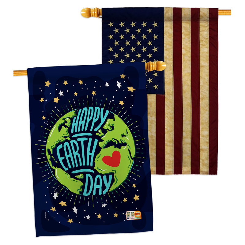 Drapeau de maison en polyester / mélange 40 po x 28 po