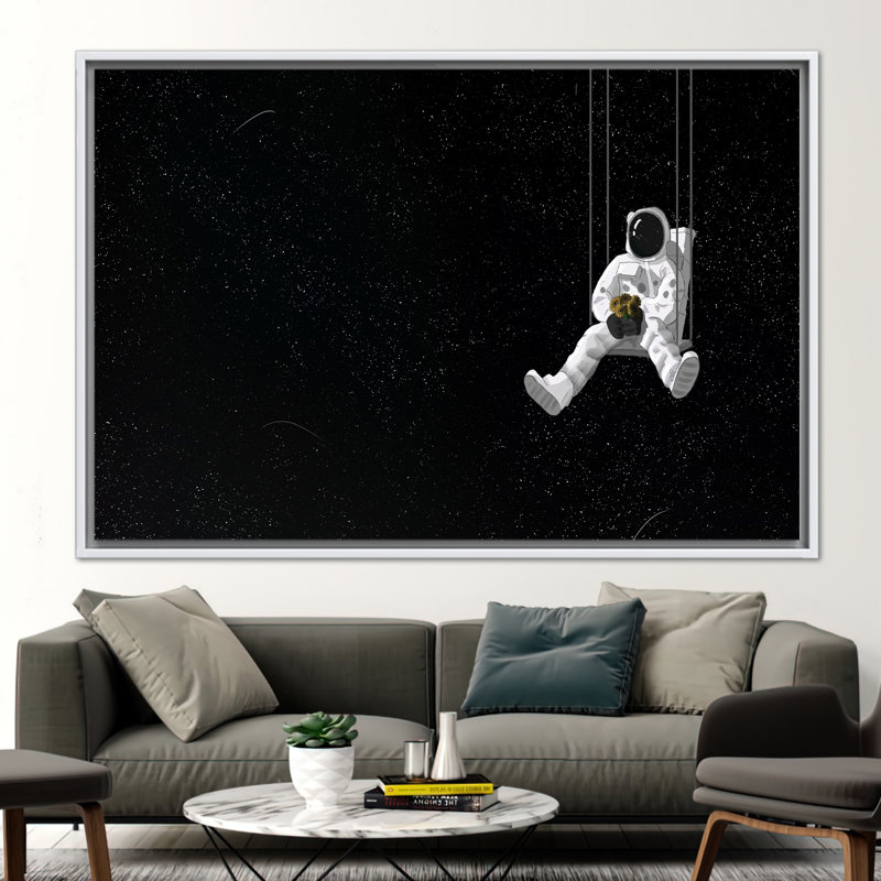 1 Piece Wall Art on Canvas, 25 cm H x 35 cm W, White Floater Framed