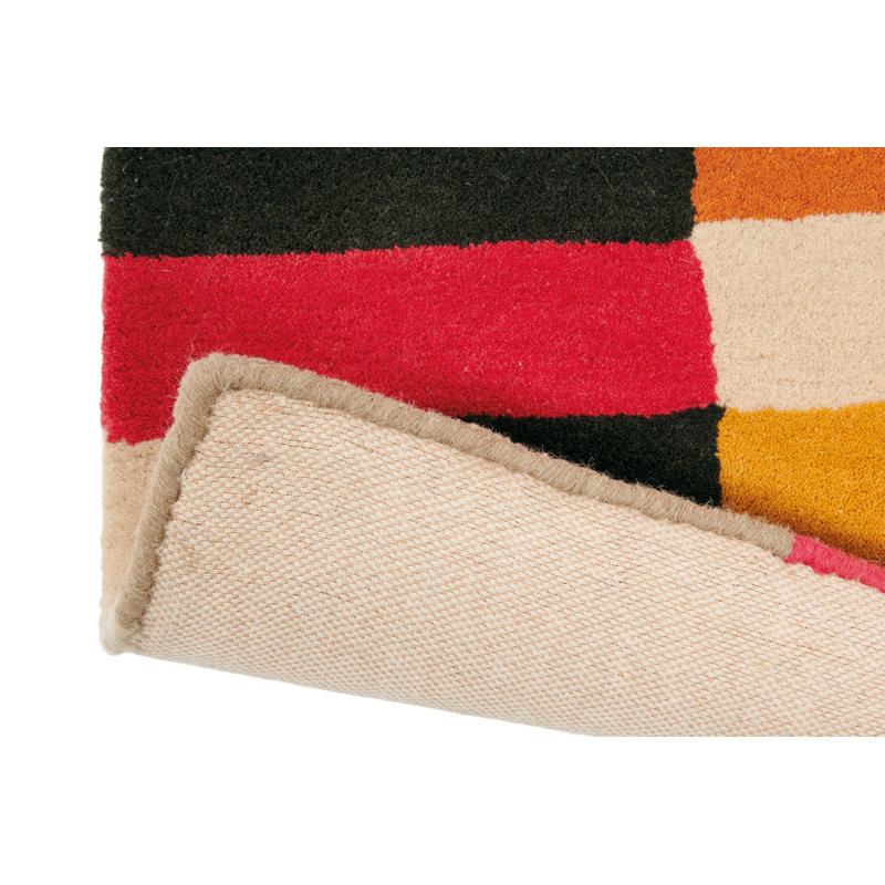Estella Hand Tufted Wool Geometric Area Rug, Rectangle 4'7" x 6'7"