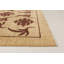 Tapis de zone en laine brun/ivoire 5 pi x 6 pi 6 po one-of-kind à la main-noué la 2010 Allahna