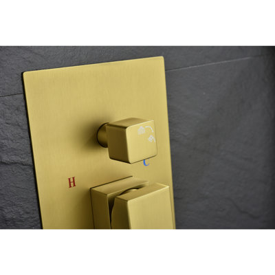 Shower system combo with hand shower, shower head and tub spout