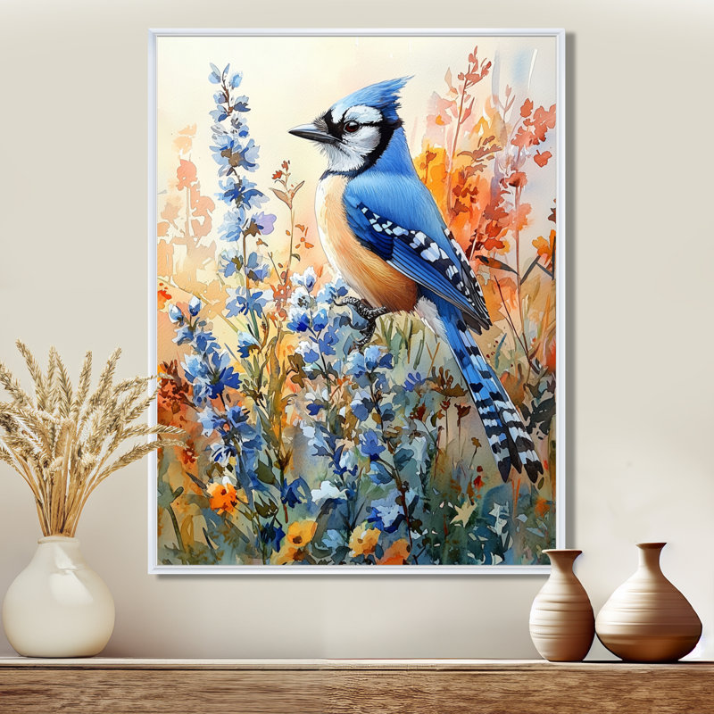 Gaines - animaux, art mural sur toile, H 40 po x l 30 po, Impression encadrée flottante, Blanc