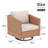 Outdoor Rattan Swivel Patio Chair With Cushions