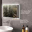 Miroir de salle de bain à intensité variable avec lumières DEL-1225961134
