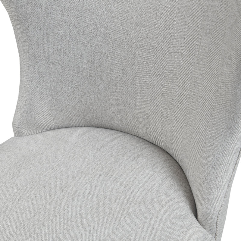 Helena Wing-Back 25.5'' Gray Upholstered Counter Stool