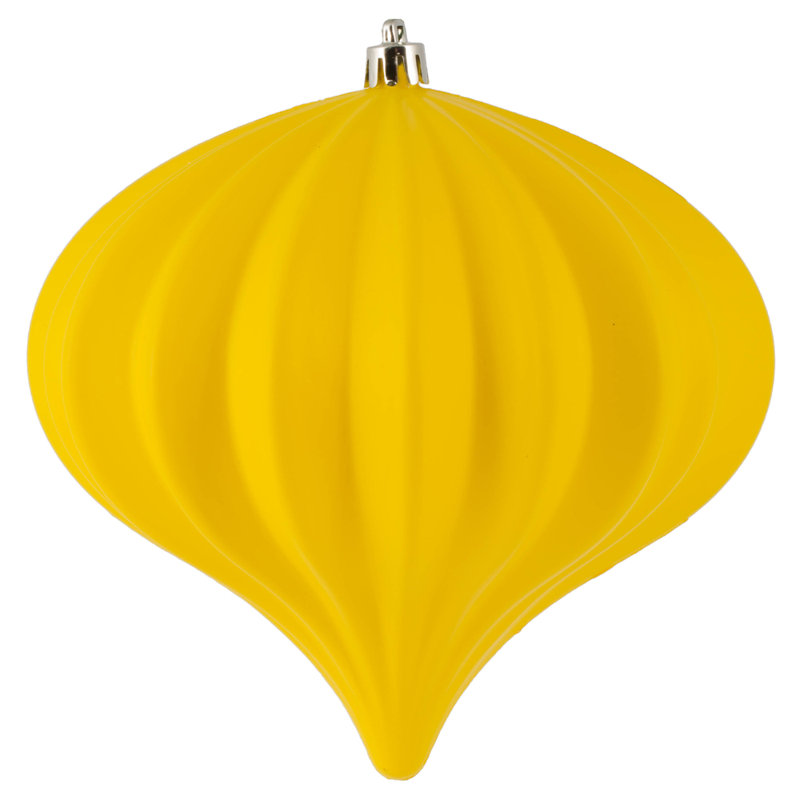 Ornement de Noël 5,7 po UV, Jaune mat
