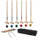 GSE Games & Sports Expert Solid + Manufactured Wood Croquet with Carrying Case