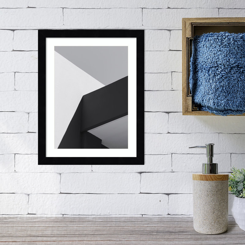 Architecture 1 by Design Fabrikken, 42.12" H x 32.12" W x 0.88" D, Black Framed Paper