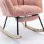 Chaise berçante en tissu avec repose-pieds Teddy-472143875