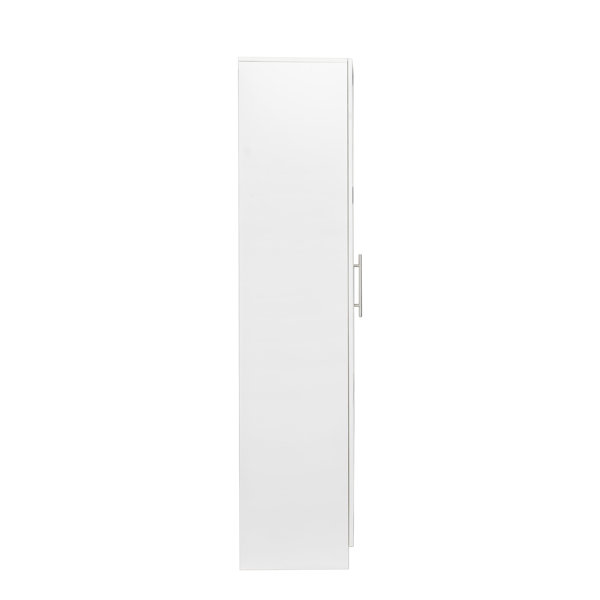 SlayStation 6 Tier Shelves Organizer with Stunning Display, Natalie Mirrored Back Panel Hokku Designs Color: White